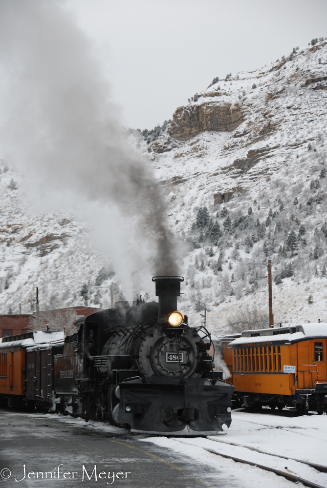 Photo of steam train in 2011.