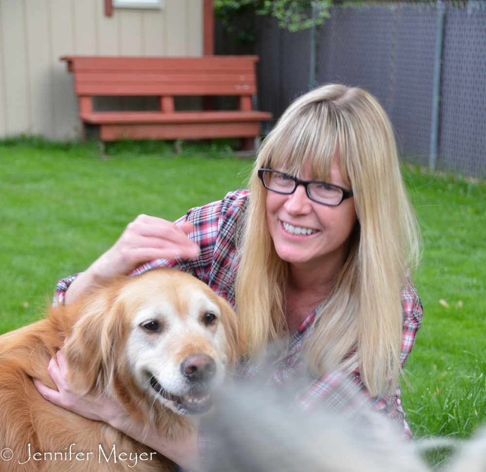 My sister-in-law, Jenna, poses with Bailey.