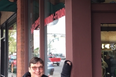 The first of many barber poles I'll pose by this year.