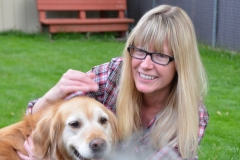 My sister-in-law, Jenna, poses with Bailey.