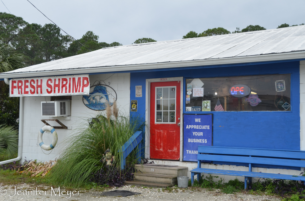 Kate and I bought fresh gulf shrimp from here.