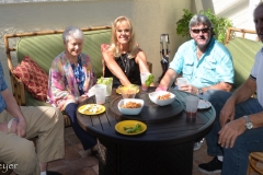 Cousin Suzie hosted Aunt Mary Francis's birthday party at her house.