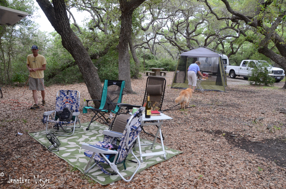 We decided to move the screen room closer to Bessie.