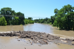 Flooded Guadalupe River on the way.