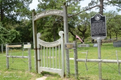 The adjacent cemetery.