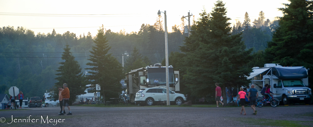 The campground is a very busy place.