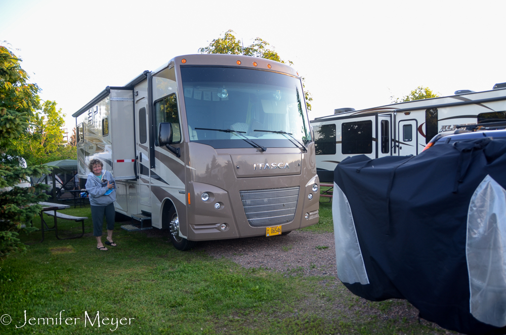 We got the last available campsite at the city RV park.