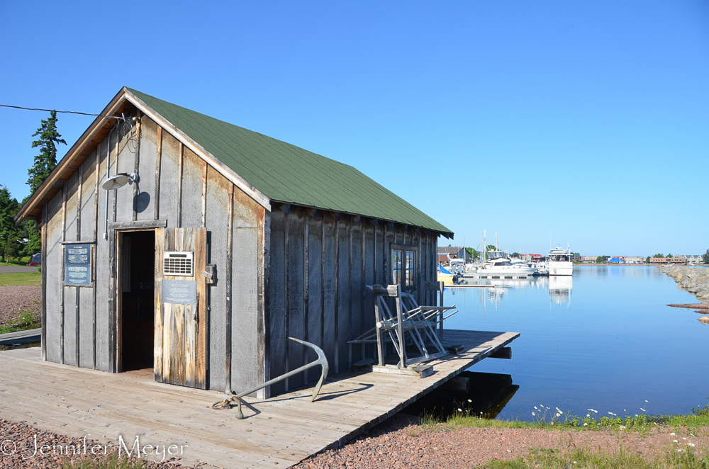 The old fish shack by the harbor.