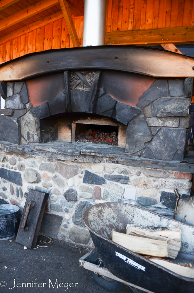 Pizza oven.