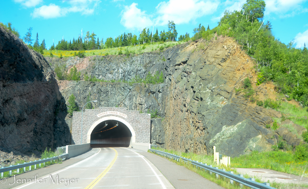 Tunnel on the drive back down to Duluth.