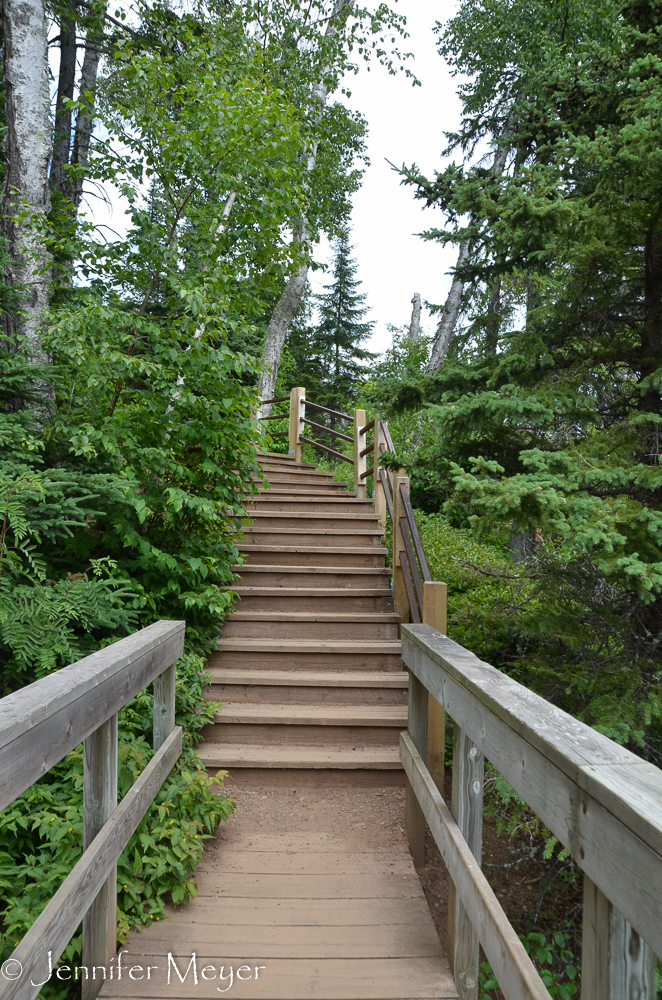 We took a well-maintained trail.