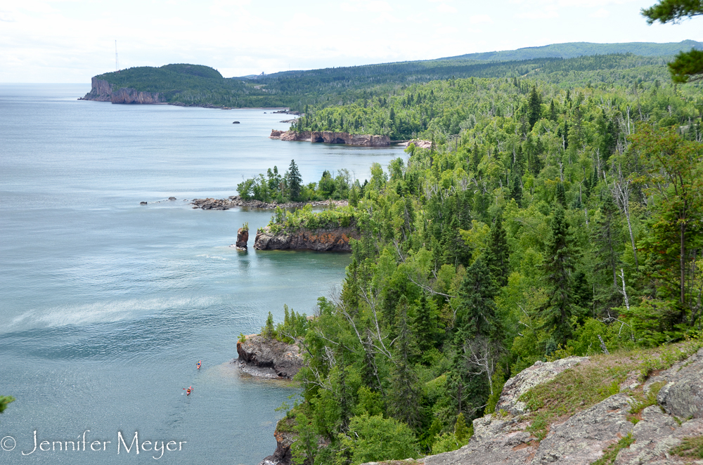 We hiked up high for this great view.