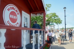 We stood in line for the worlds best donuts.