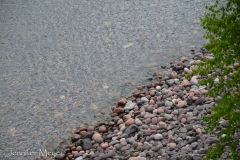 Smooth rock beach.