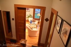 View from the landing, where I would spy on my parents' parties.