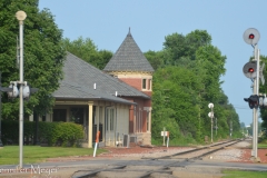 Railway station.