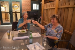 We sat outside so Bailey could be with us.