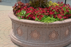 They have repeated the bank's motif on downtown planters.