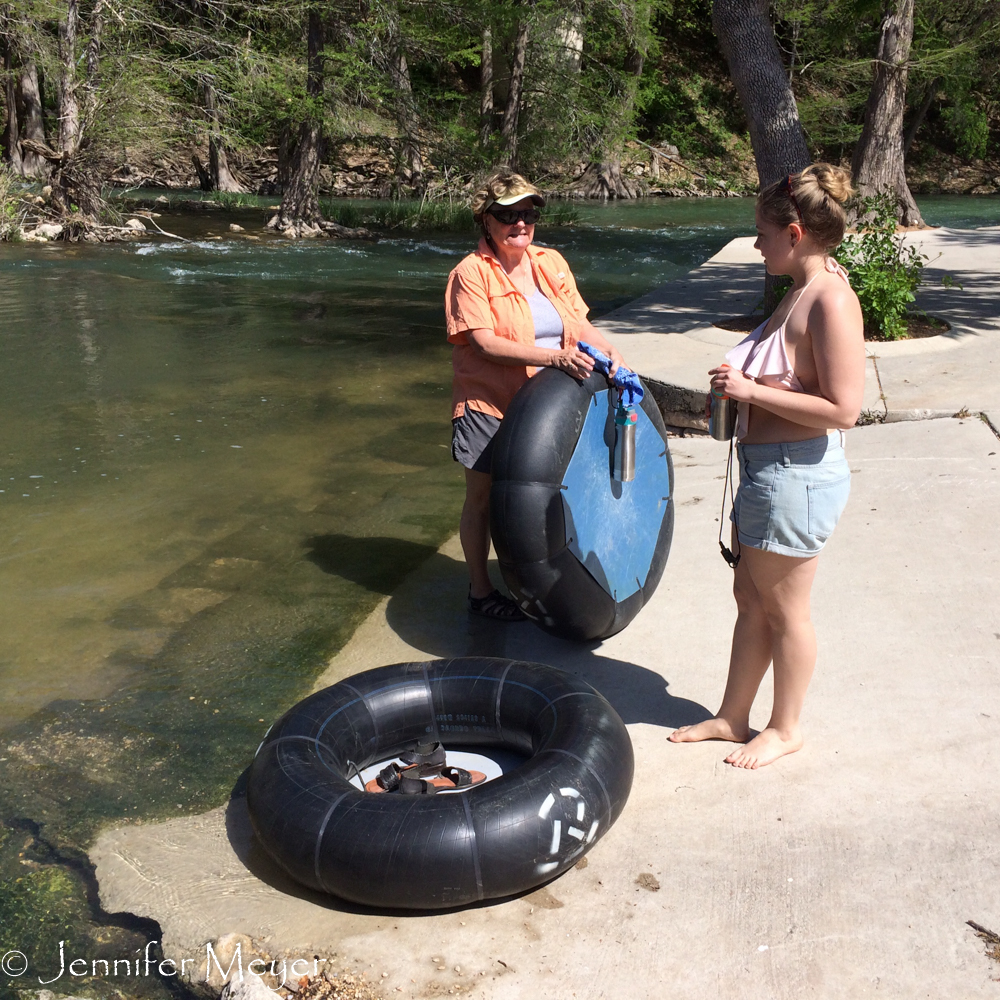 Getting ready for tubing.