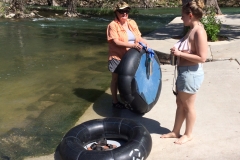 Getting ready for tubing.