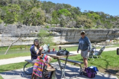 A picnic by the river.