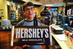 A giant Hershey bar in the gift shop.