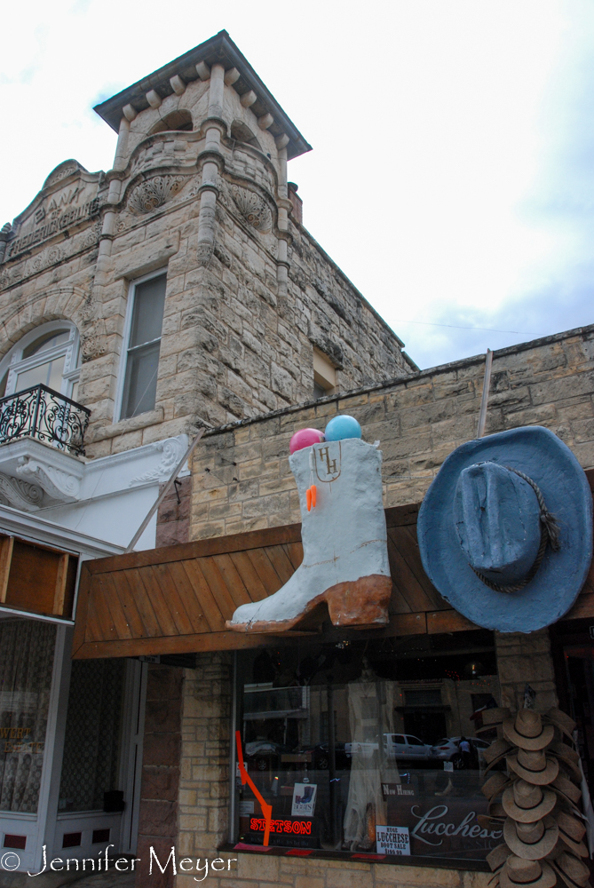 Hat and boots store.