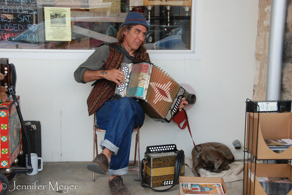 A little street music.