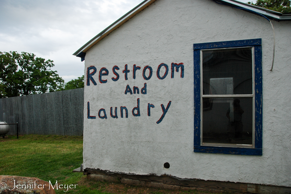 Actually, all it had was a toilet behind a curtain.