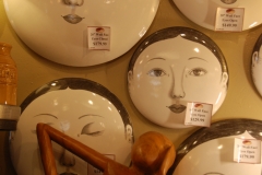 Interesting art in shops.