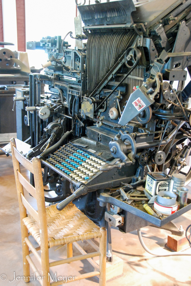 Original Linotype machine.