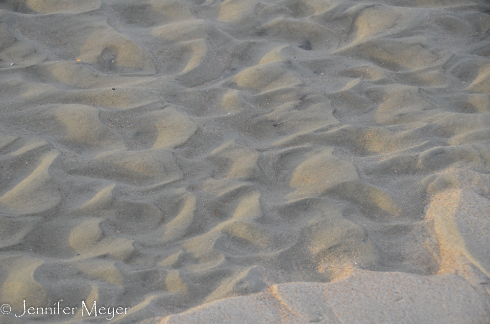 Patterns in the sand.