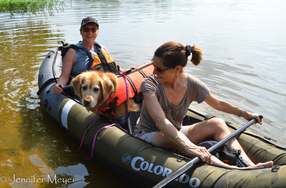 Bailey eagerly jumped in with us.