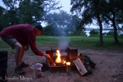 But he finally got it going, just in time for marshmallows.