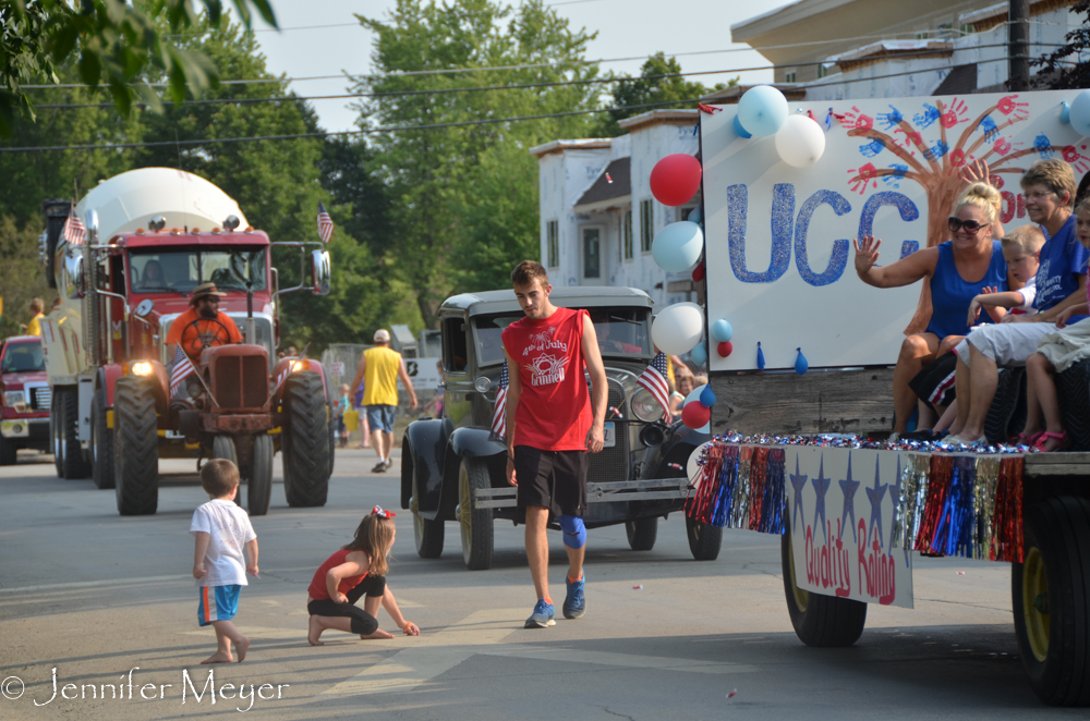 Kids risking their lives for candy.