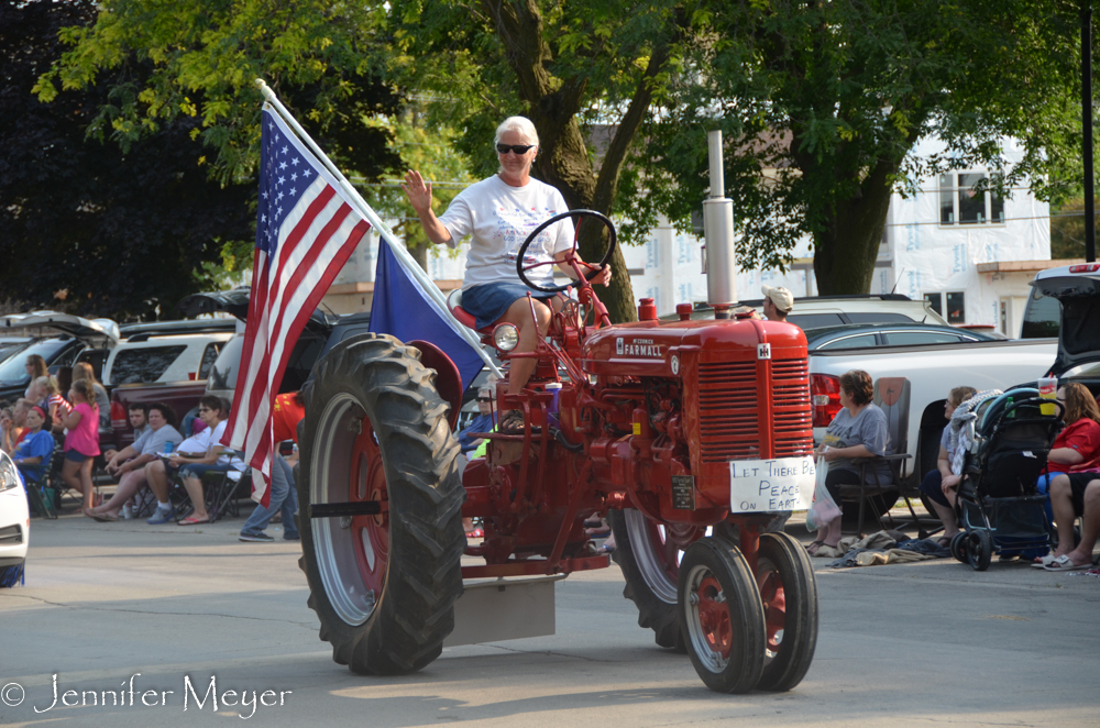 A tractor for peace.