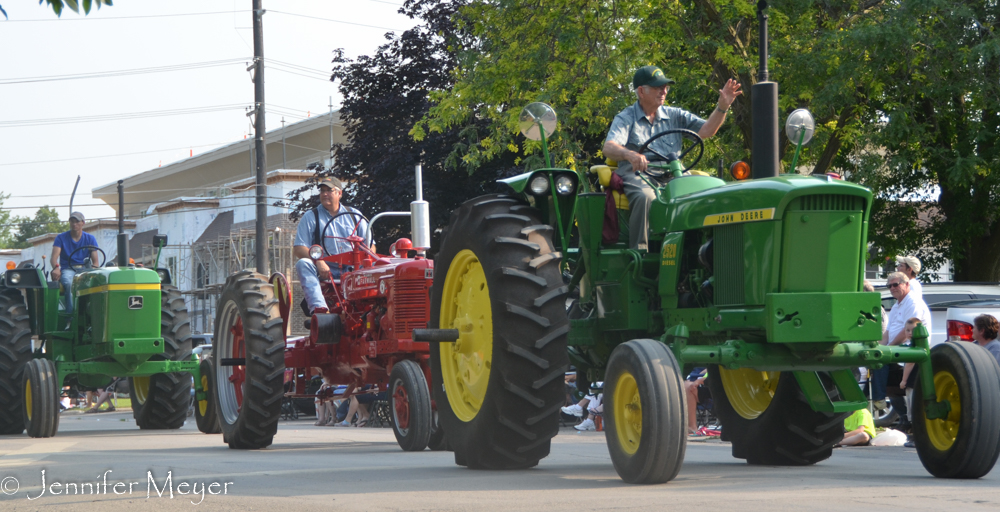 Every farmer with a tractor joined in.