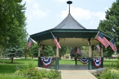 The bandstand in Central Park was all decked out.