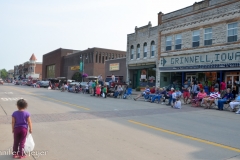 Kids had bags to collect candy thrown from floats.