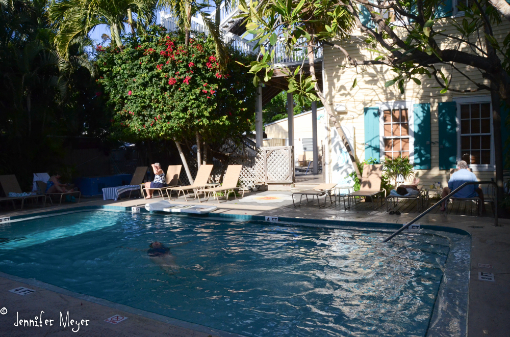 It was hot, and their pool was so inviting.