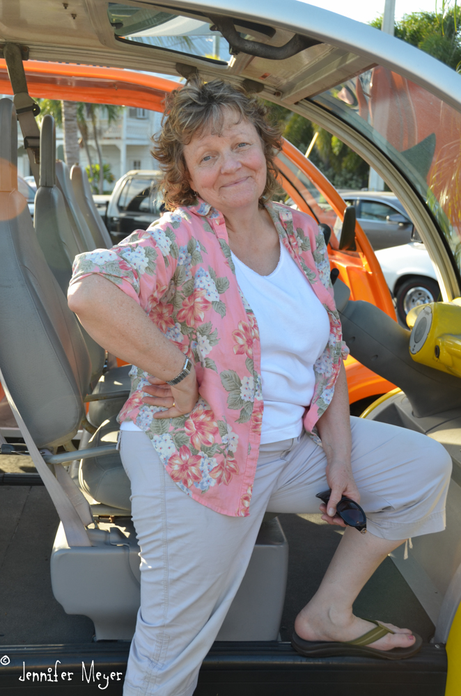 We hung out for a while, but the parade was very slow to start.