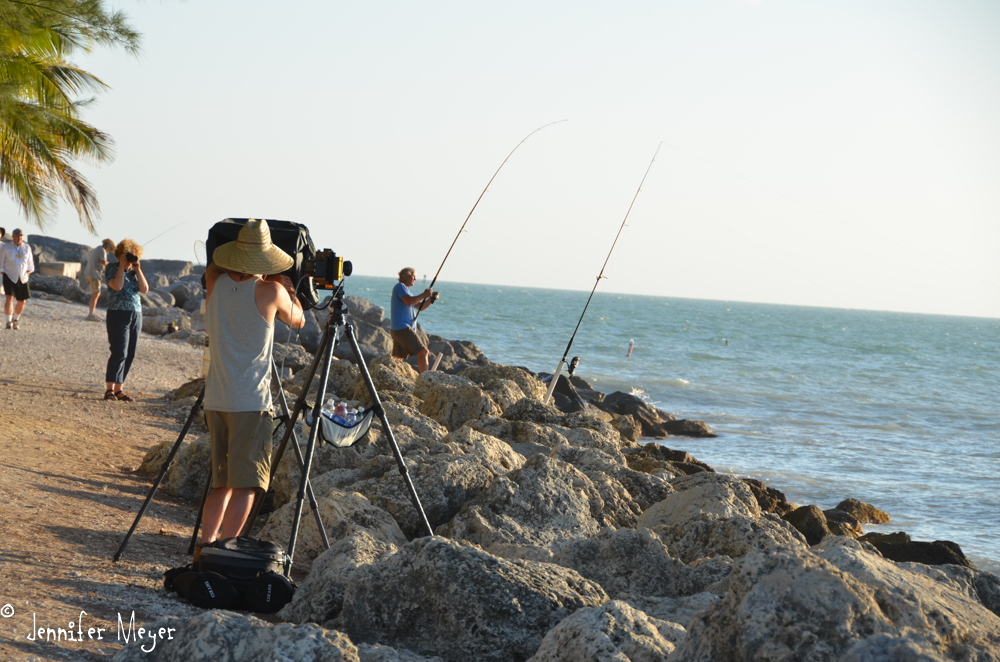This photographer was very serious about his sunset shot.