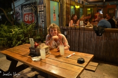 We had hog fish tacos.