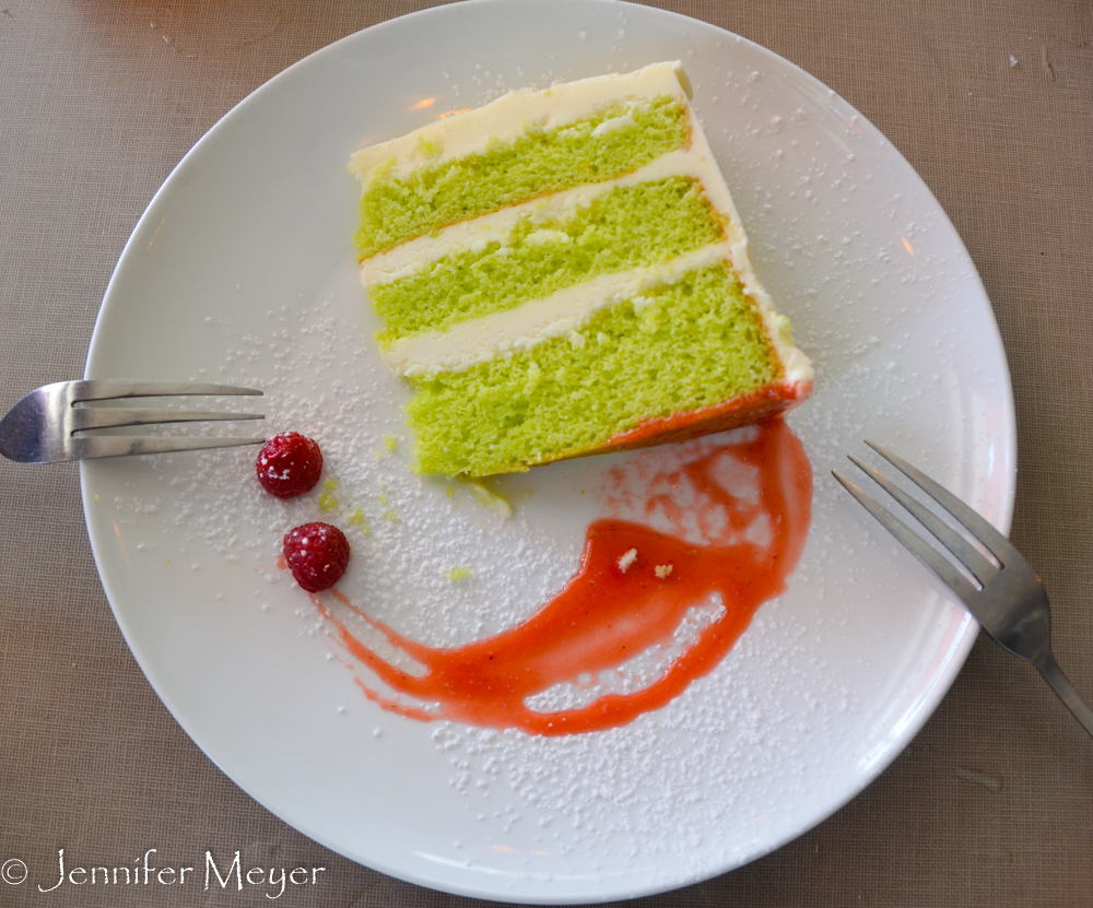 Their key lime cake is famous!