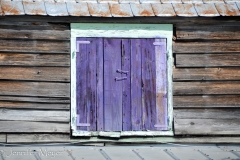 Purple shutters.