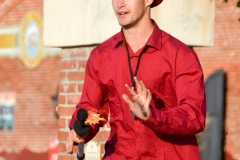 A fire juggler in Mallory Square.