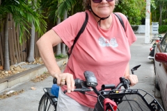 A different day we rode bikes in town.