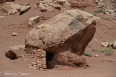 And here's a little rock dugout.