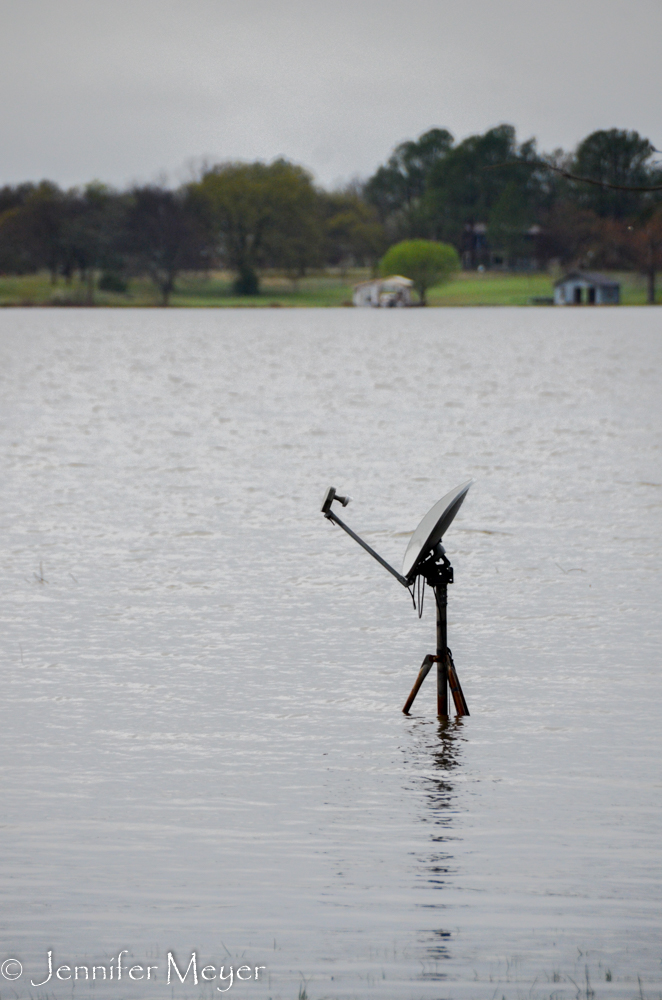 Lonely satellite dish.