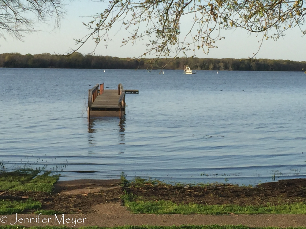 Far away dock.